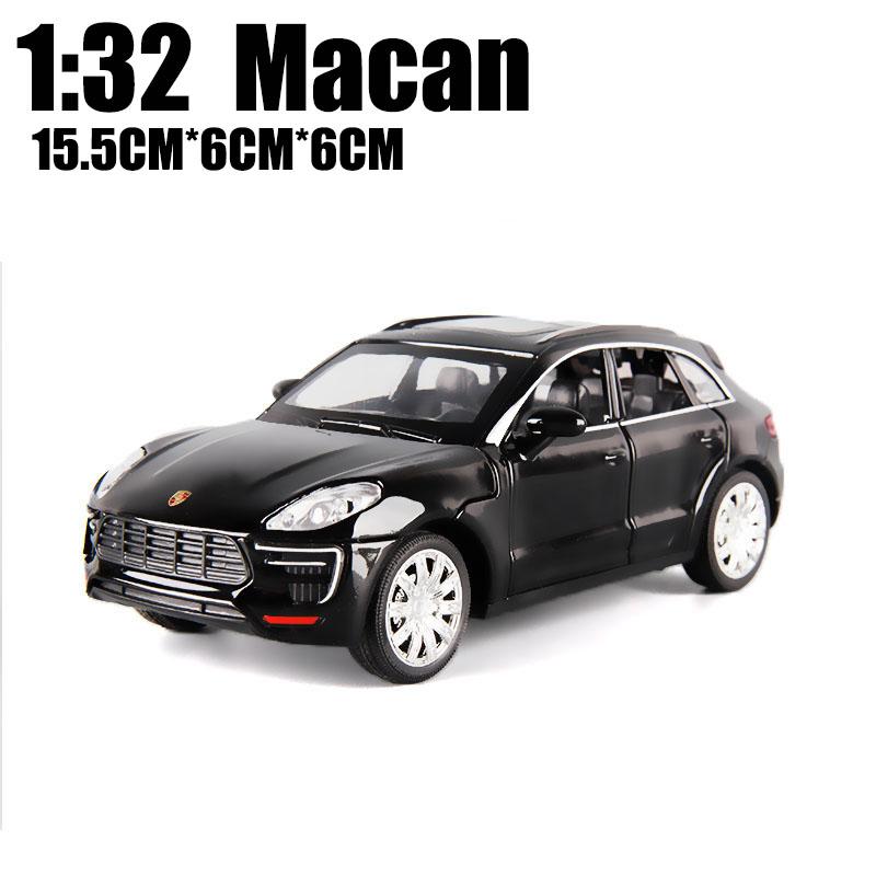 1/32 Scale Cayenne Turbo Macan SUV Metal Diecast Car,Alloy Toys Cars Models Trucks with Light and Sound for Boys Children Kids Off-road Vehicles Hobby