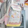 New High-value Japanese Ins Sweet Candy-colored Schoolbag for Girls, Junior High School Students, Lightweight and Large-capacity Backpack