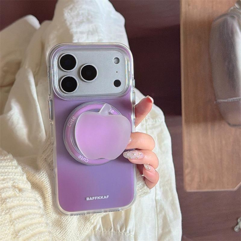 Gradient Frosted Magnetic Stand Case for iPhone 17, 16 Pro Max, 15, 14 iPhone 17 Pro Max