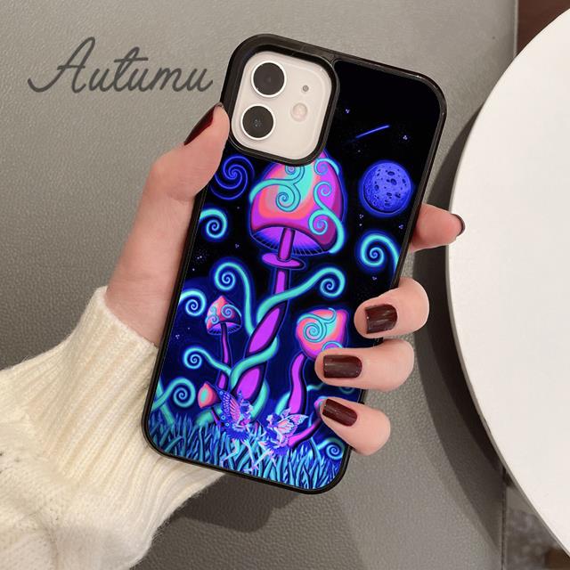 Psychedelic Trippy Abstract Art Phone Case for iPhone 11 12 13 14 Pro Max Mini XR XS SE 2020 7 8 Plus Galaxy S21 S22 Shell