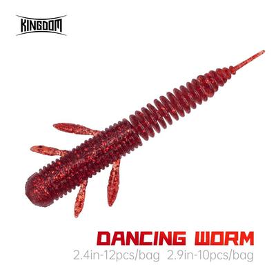 Kingdom Fishing Lures 60mm 75mm 1.7g 2.7g Soft Bait Floating TPE Soft Lure Fishing Tackle 12pcs Swimbaits Artificial Baits Wobblers Soft Worm