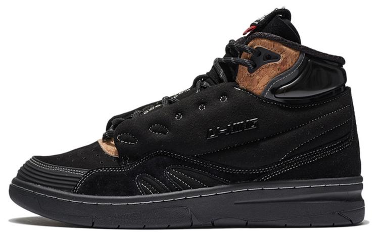 Li Ning 937 Deluxe Hi SP Синтетическая кожа, ТПУ Легкие Высокие Кеды для Скейтборда Мужские Черные AGBR097-2 41