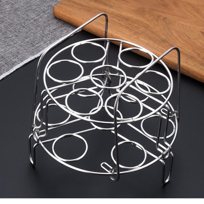 Silicone Stackable 7-Hole Egg Steamer Rack Set (2-Pack)