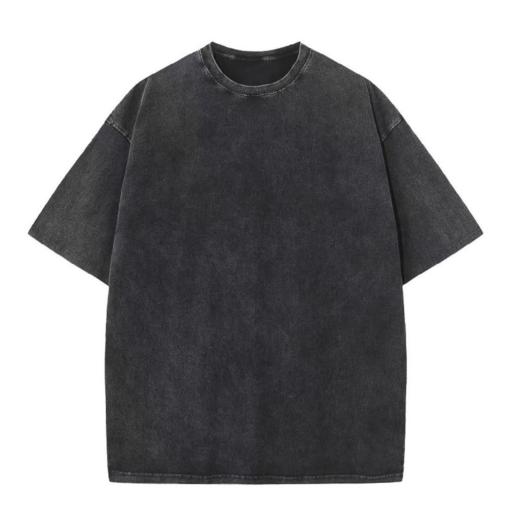 Heavy Fabric Vintage Men Oversized Tees 2023 Summer Short Sleeve Casual O Neck Man Tshirt Acid Washed T-shirts Tops