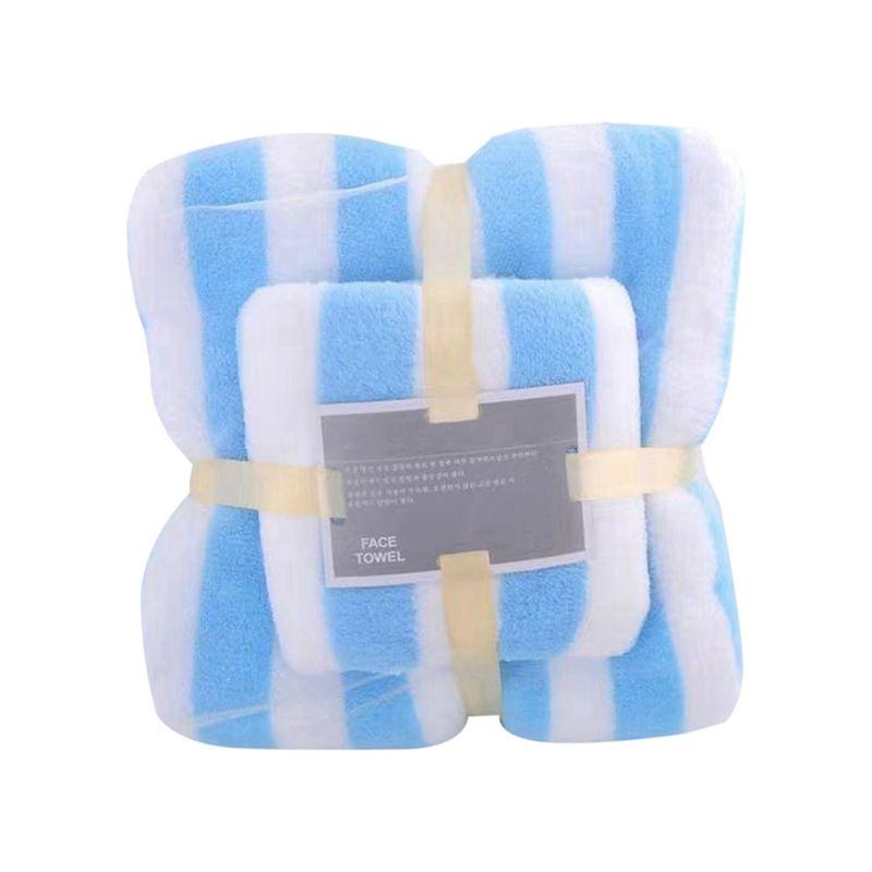 

M-Modern-Bath Towel Set Quick Dry Bath Towels, Coral Velvet Soft Absorbent Bath Towels For Adults Face синий