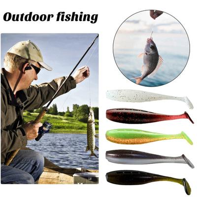 10Pcs Artificial Baits Vibrant Color Realistic Looking Compact Design Portable Long Lasting Soft Lure Swimbait Accessories