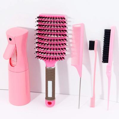 5 Pcs/set Hair Styling Set,spray Bottle,fluffy Brush,pointed Tail Comb,edge Control Hair brush,Special for Real Hair Wigs