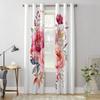 Pfingstrosenblüten-Blätter-Vorhänge für Schlafzimmer, Wohnzimmer, Fenstervorhang, Behandlungen, Jalousien, Küche, Heimdekoration, Vorhänge