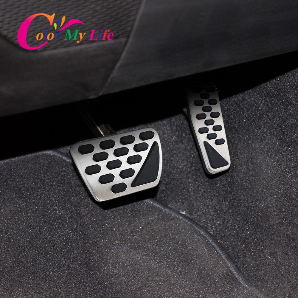 Stainless Steel Car Pedals for Jeep Wrangler JL 2018- 2022 Accelerator Brake Pedals AT Pedal Pads Cover