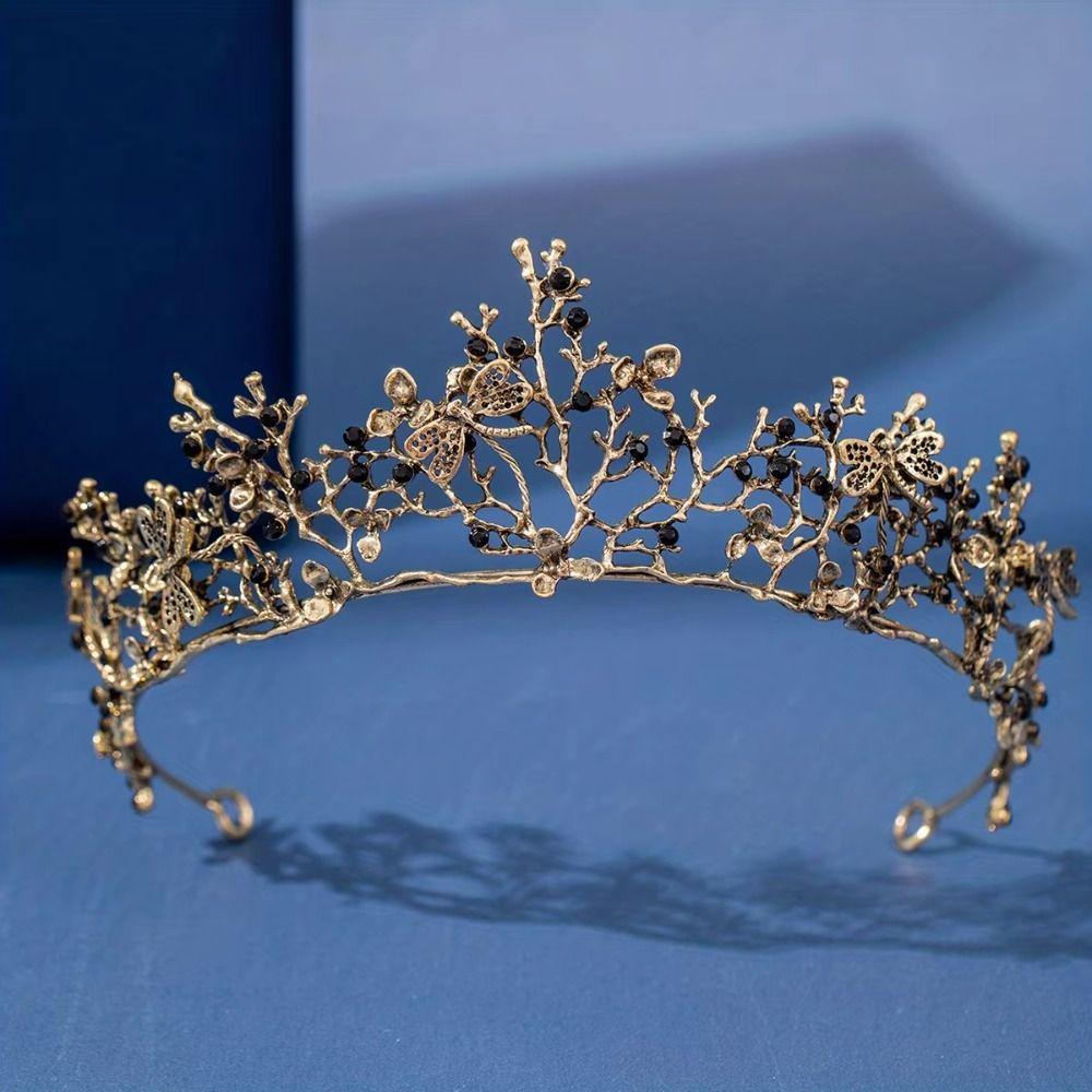 Bar Mitzvah Crown Metal Princess Crowns Rhinestone Bride Tiaras Retro Crown Wedding