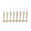 8Pcs Ergonomic Handle Crochet Hook 2.5mm-6.0mm Aluminum Crochet Hook With Resin Fish Tail Handle for Beginner Hobbyist