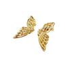 Gold Plated Titanium Steel Angel Wing Butterfly Earrings for Women - Elegant European & American Fashion