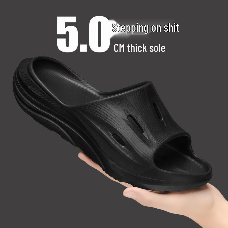 

Мужские летние повседневные шлепанцы на толстой подошве – модные домашние шлепанцы 39/40 чёрный