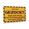 1 st, Varning för spelare Vintage Metallplåtskylt, Vänligen Stör Ej, Lämna Mat Dryck Och Gå Sedan, Akta Dig Väggkonst Dekor
