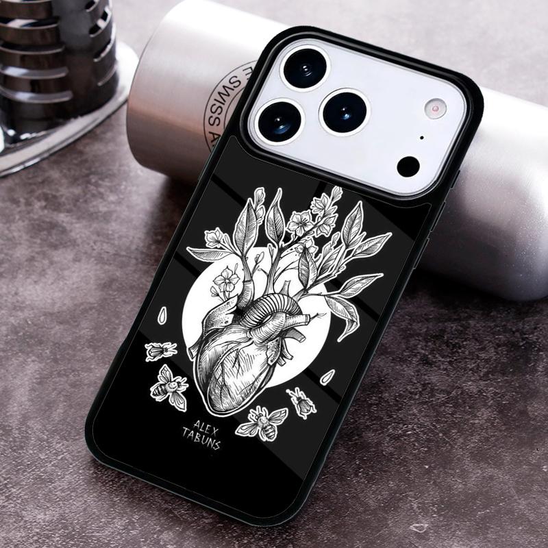 HUMAN ANATOMY heart flower Phone Case for iPhone 17 16 15 Pro Max Air 14 13 12 11 Plus Shockproof Cover