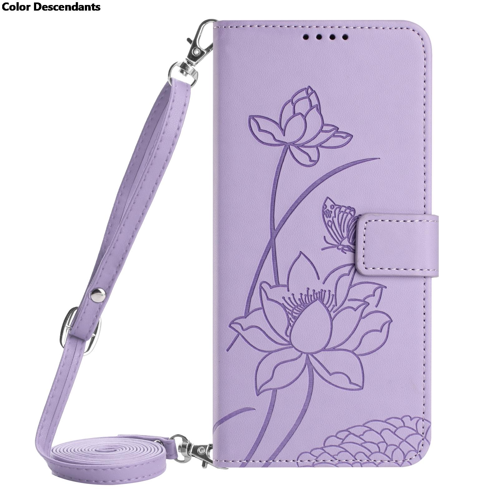 

Crossbody Leather Phone Wallet Case Book Stand For Honor 400 Pro 5G 200 90 Lite X9c X8c X7c X6c X9b X8b X7b X6b X5b Plus X6a bag Honor 200 Lite фиолетовый