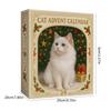 Cat Christmas Calendar Countdown 2D Acrylic Cute Cat Calendar with 24 Boxes Artistic Holiday Ornament for Women Men Boys Girls