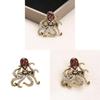 Ocean Series Octopus Animal Brooch With Rhinestone Embellishments For Fashion Office Women