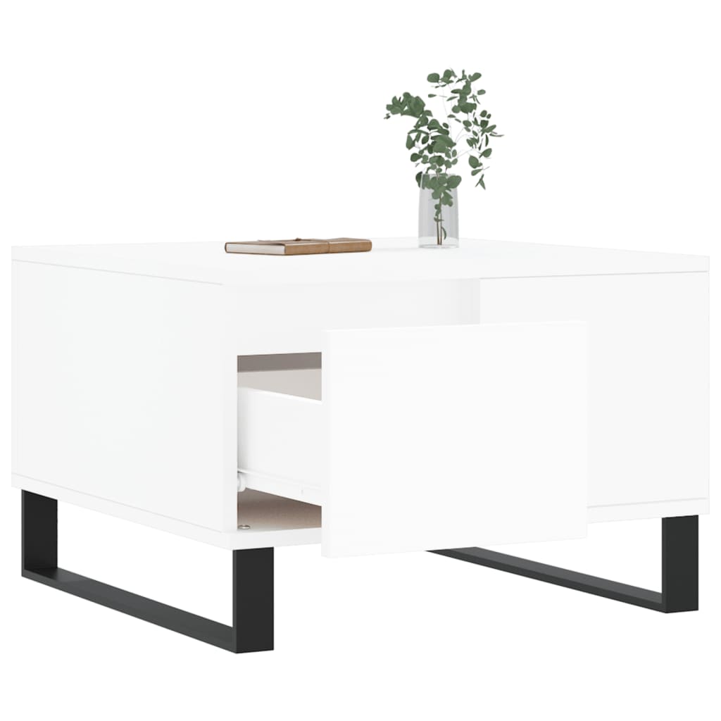 White Coffee Table 55x55x36.5 cm Particleboard