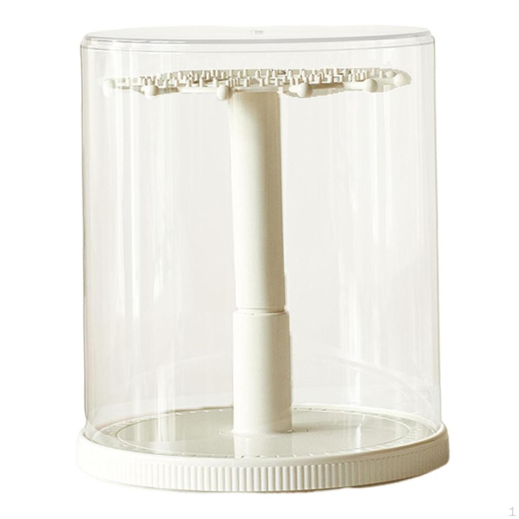 360° Clear Doll Storage Showcase Display Stand 24x28cm for 6.7 inch Toys Keychains