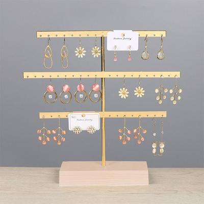 Metal Earrings Display Stand 52 Holes Necklace Bracelet Anklet Stud Holder  Desktop