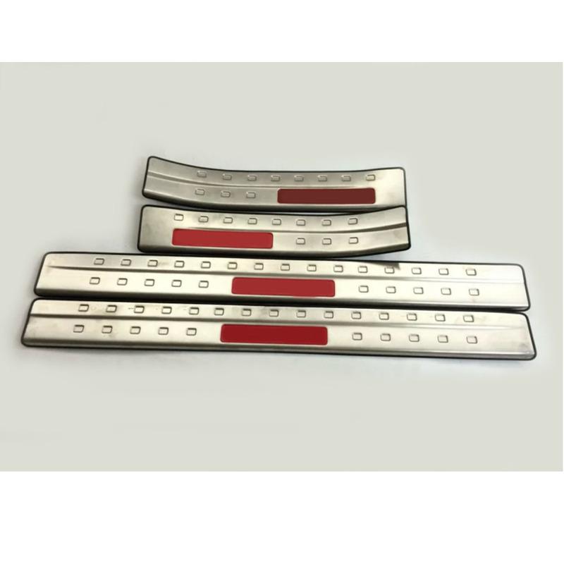 Car Stickers Ornament Stainless Steel Pedal Door Scuff Plate Cover Threshold External Trim For Nissan Qashqai J11 2016 2017 2018