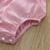 Neugeborenes Kleinkind Baby Mädchen Schulterfrei Gestreifter Strampler Body Stirnband Outfits
