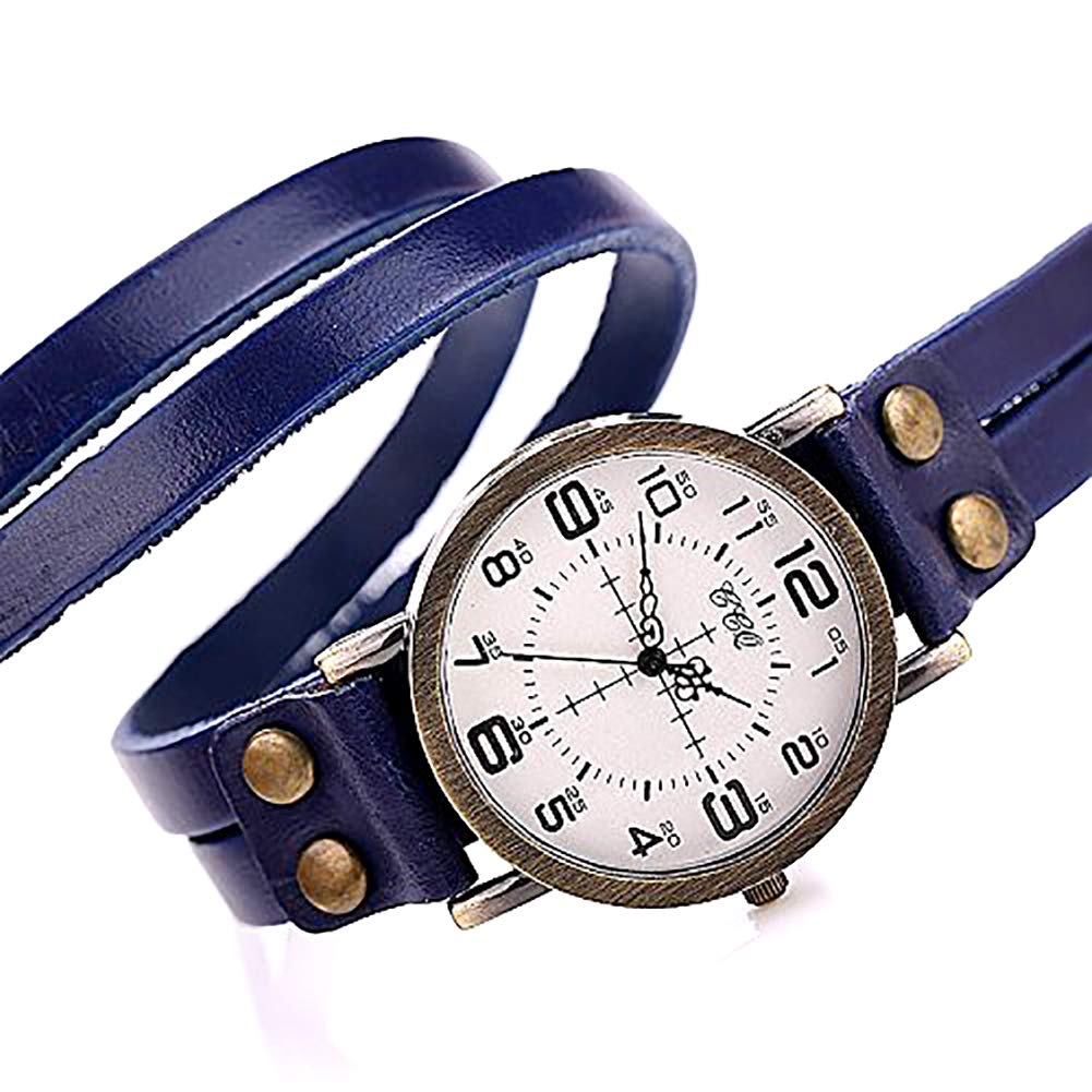 ZooooM Bracelet-style Watch Design Needle Dial Fake Watch Band Military Fashion Casual Stylish Analog (Vintage Braun) ZM-BURETOKE-BR