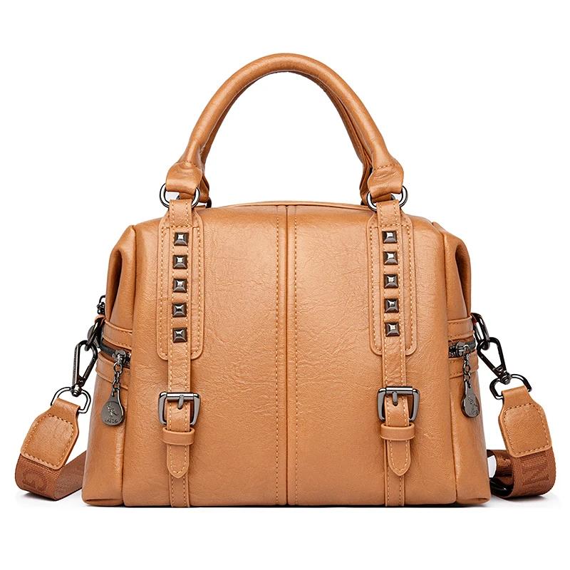 Luxury Leather Large Capacity Women Tote Bag Fashion Designer Ladies Shoulder Crossbody Bag High Quality Brand Female Handbags