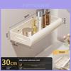 Modern Steel Bathroom Wall Shelf With Removable Hooks For Shower And Toilet Storage