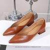 Fashion Flat Shoes for Women Spring and Autumn 2025 New Casual Pointed Toe and Thick Heel Elegant Scoop Shoes Ladies zapatillas mujer
