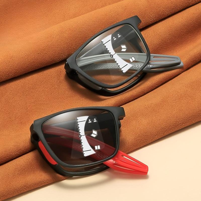 Progressive Multifokale Photochrome Lesebrille Neue Faltbare Tragbare Business-Presbyopie-Brille mit Blaulichtschutz