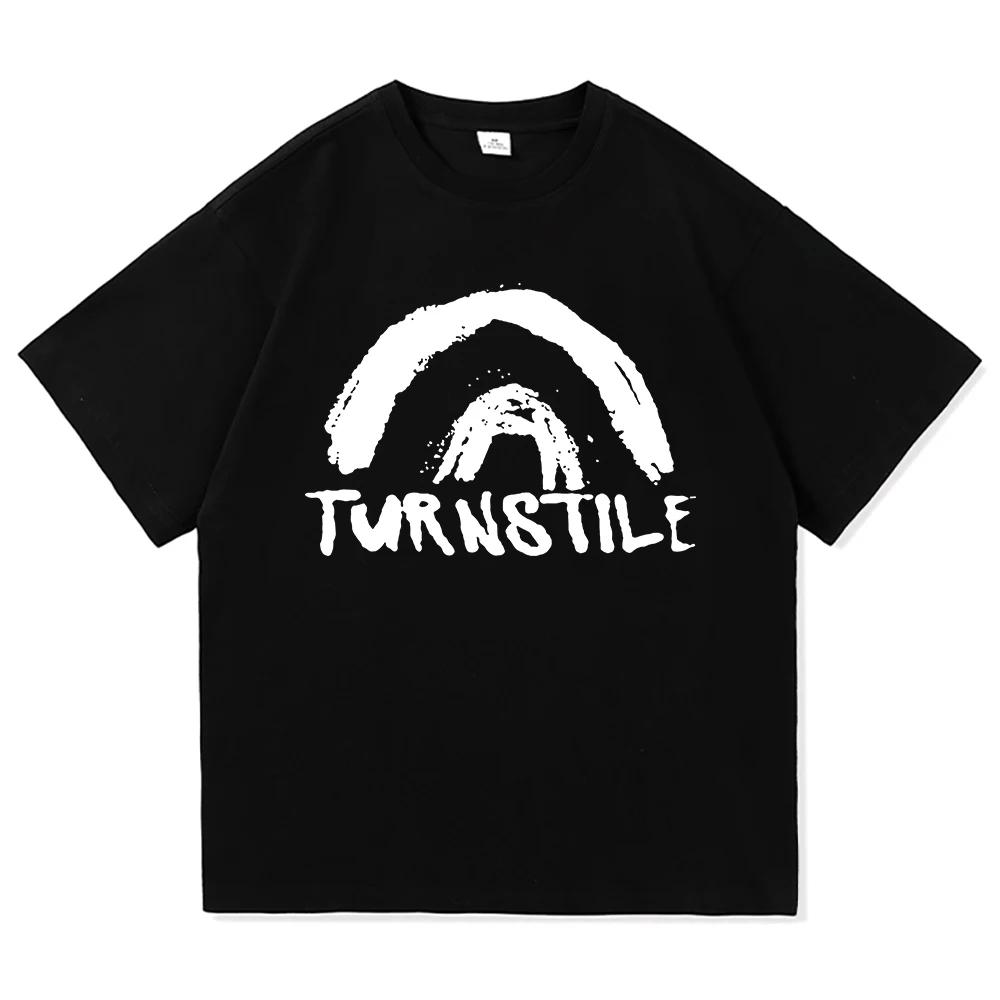 Turnstile Double Rainbow Tshirt 2025 Album Never Enough UnisexUnisex Clothing Harajuku High Quality Clothes Vintage Cotton Tshirts