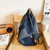 Denim Folding Backpack Patchwork Couple Backpack Student Backpack