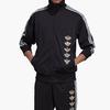 adidas Originals Trefoil Stripe Print Sports Jacket Men Outerwear Black DY3856