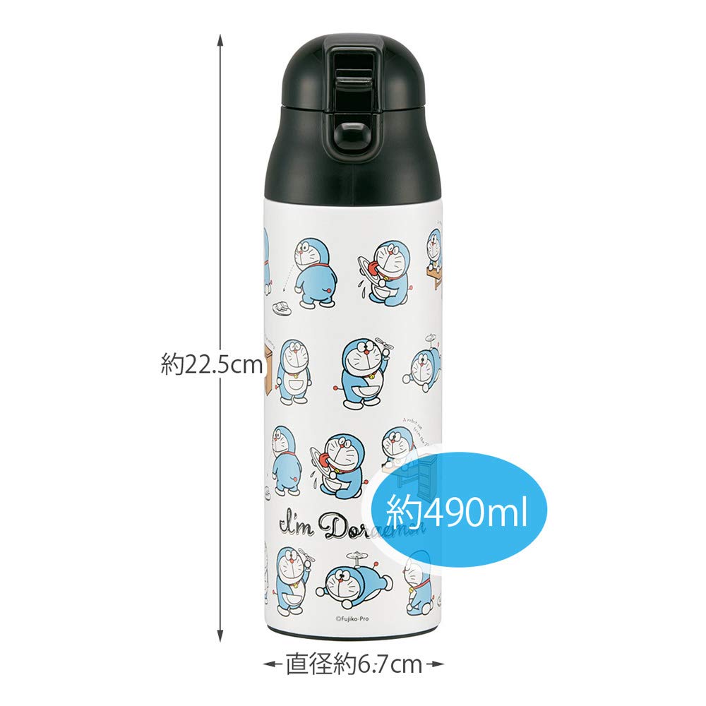 Skater Mug Bottle 490ml Stainless Steel Water Bottle DR Early Doraemon SDPC5 Thermal/Cold