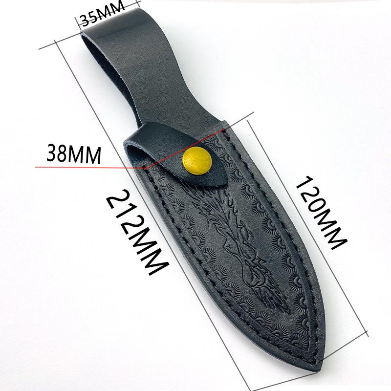 Knife Sheath Top-grain Cowhide Knife Sheath Outdoor Straight Knife Sheath Knife Case Pocket Sheath for Fixed Blade