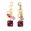 Fashionable Irregular Shape Dice Billiard Bag Pendant Metal Keychain - Hot Selling