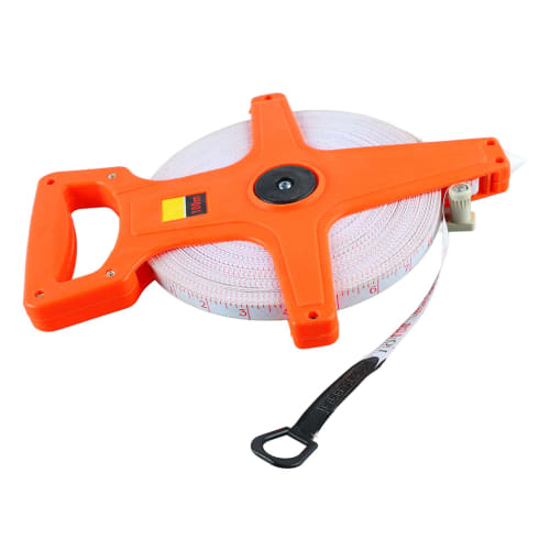 Open Reel Measuring Tape, 328 Feet, 100 Meters, Fiberglass Tape Measure, Retractable Folding Long Tape with Hand Crank - Open Tape Measure for Track a