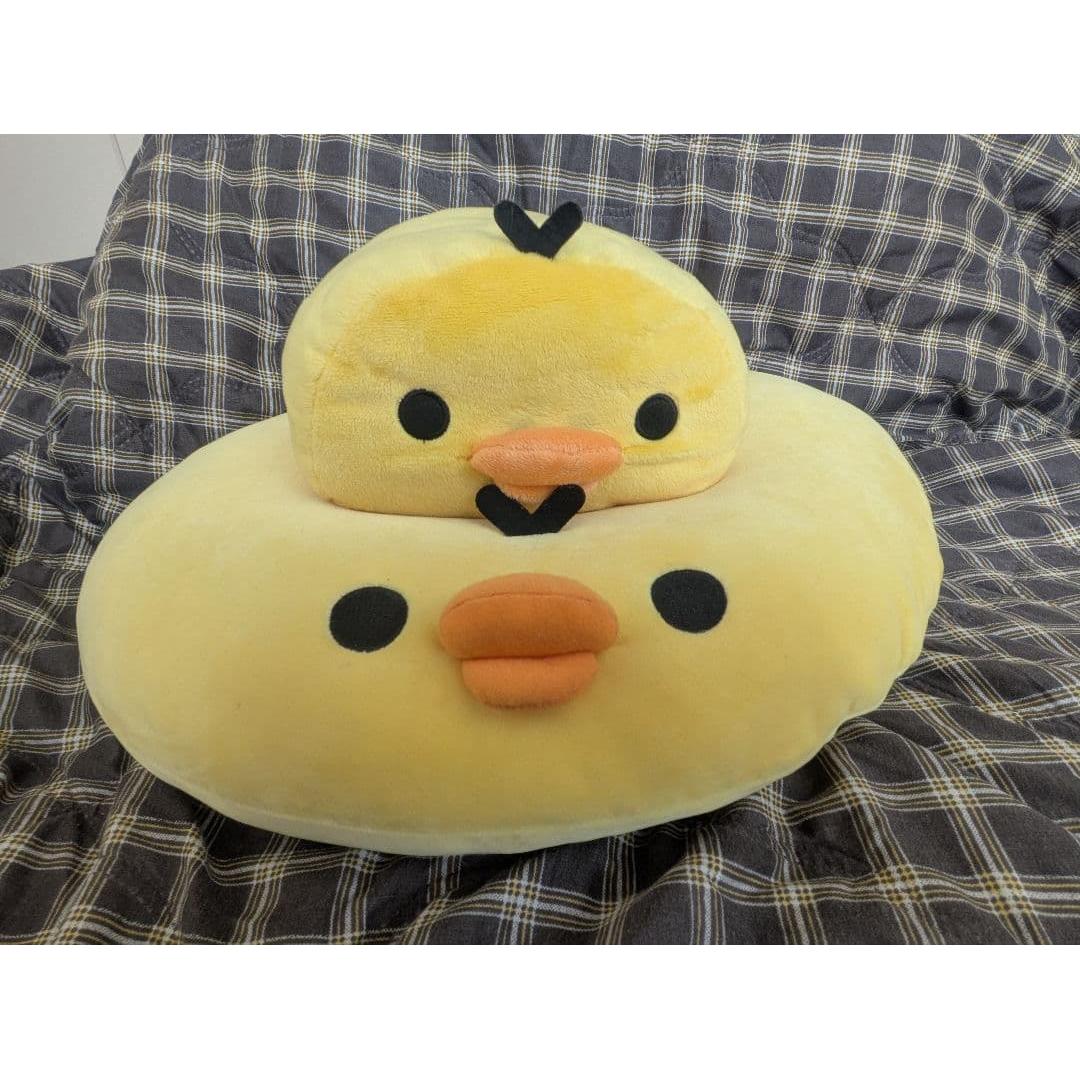Rilakkuma Kiiroitori Mochimochi Donut Plush Toy Semicircle Cushion