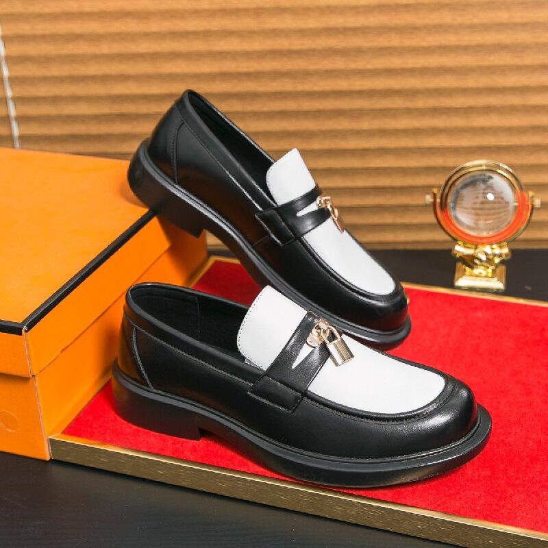 

Модные Новые Мужские Классические Лоферы Мужские Повседневные Удобные Модные Кожаные Туфли Европейские Деловые Офисные Туфли Мужские Размеры 38-46 46 белый