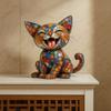With Base Home Ornament Acrylic Desktop Ornament Hot Cat Statue  Home Table Seasonal Decor