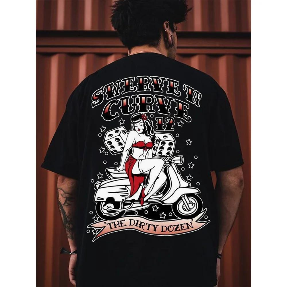 Men Cotton T-Shirt Short Sleeve Denim Graphic Apparel Harajuku Streetwear ONeck Tshirts Oversized Summer Men Tee Cowboy Clothing