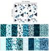 Soimoi 16 Pc Fat Quarter Bundle,  Abstract  Print 18"x 22"  DIY Patchwork-  100   Cotton  Pre-Cut Quilting Fabric Aqua