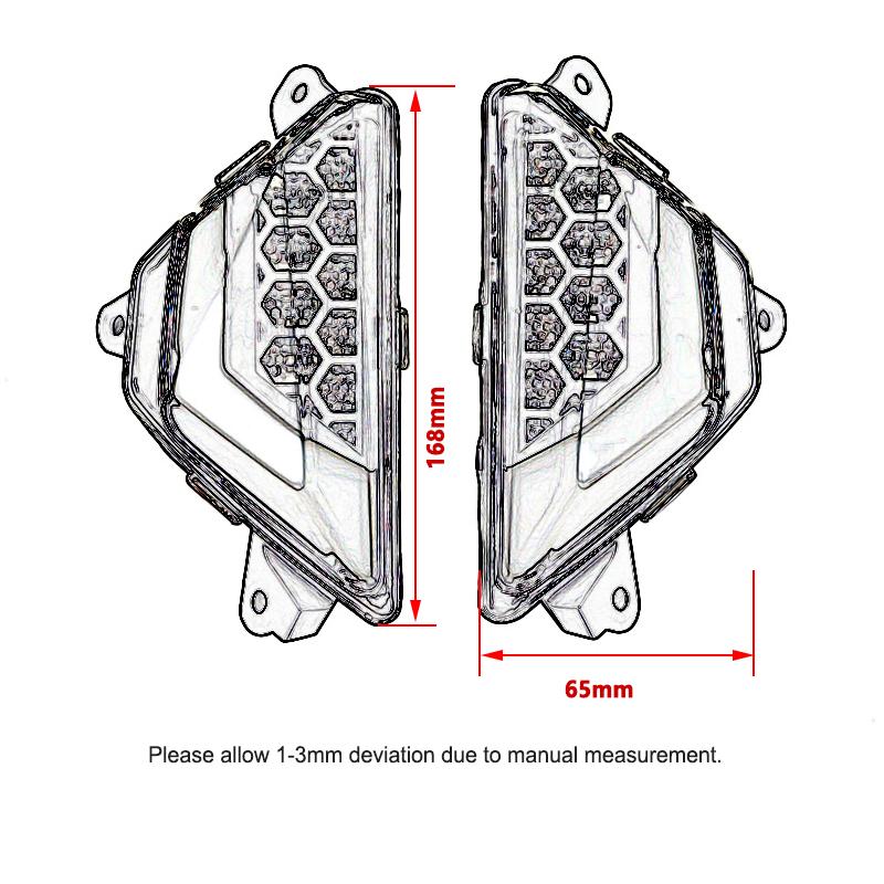 ZX-25R ZX-6R LED Turn Signals Indicator Blinker Flasher Light Fit For Kawasaki For Ninja 650 400 300 250 ZX25R ZX6R EX250 EX650