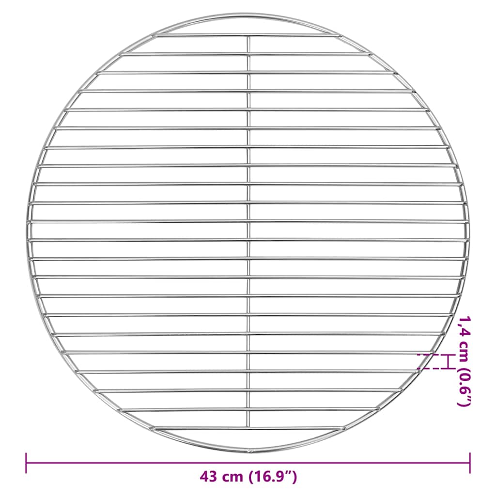 Grill Grid Silver 43 X 43 Cm Stainless Steel