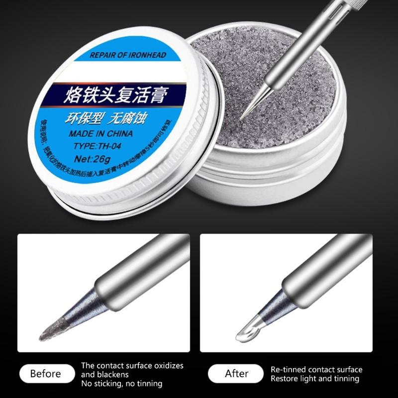 Soldering Iron Tip Cleaning Pastes Soldering Iron Tip Tinner Activators Tip Cleaner Removers Refresher Repair Tool