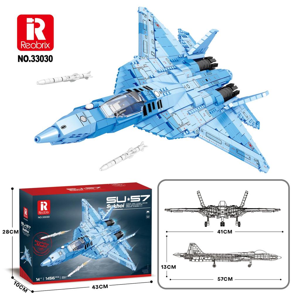 Zhen Military Helicopter Building Block Model - Educational Fighter Ornament Toy