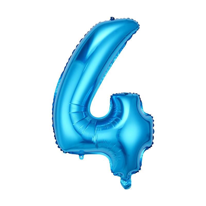 Thin Body 40-Inch Large Digital Aluminum Film Balloon 42-Inch Digital Balloon Birthday Party Decoration Helium Balloon Floating In The Air