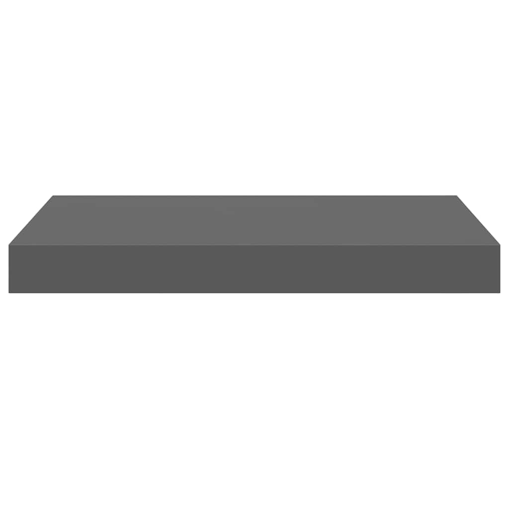 Floating Wall Shelf Glossy Grey 40 X 23 X 3.8 Cm MDF